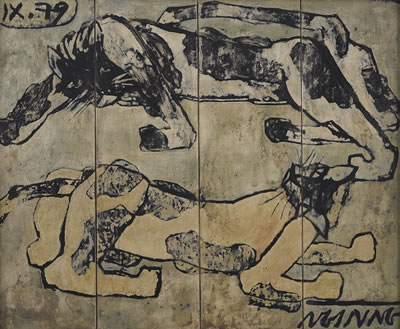 Two Cats (quadriptych)