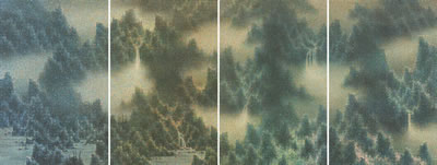 Set of four: Mountains and Waters in Love by Chun-Yi Lee - Auction record, sale price, and art valuation. Compare with similar artists and explore comparable artworks.