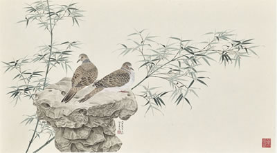 Bamboo, Birds and Rock by Liang Lian - Auction record, sale price, and art valuation. Compare with similar artists and explore comparable artworks.