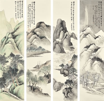 Set of Four: Landscapes