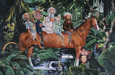 GOLDEN LIMOUSINE IN THE HEAVEN OF ART