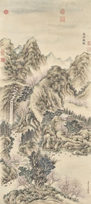 Spring in Peach Blossom Land by Bangda Dong - Auction record, sale price, and art valuation. Compare with similar artists and explore comparable artworks.