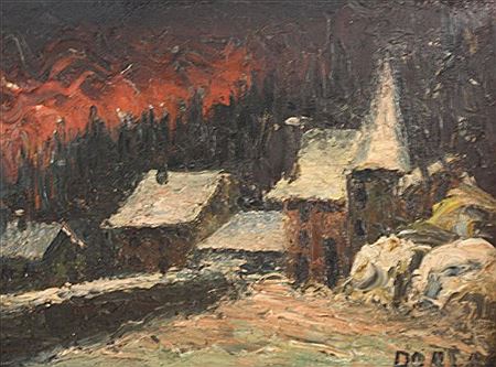 Paysage sous la neige au crépuscule by Francois Dorias - Auction record, sale price, and art valuation. Compare with similar artists and explore comparable artworks.