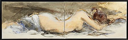 "Olho-te assim a alma em silêncio" (diptych)