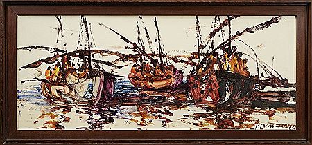 Sample artwork by Joao Ayres (1921 - 2001), known for painting - View similar artists and auction records