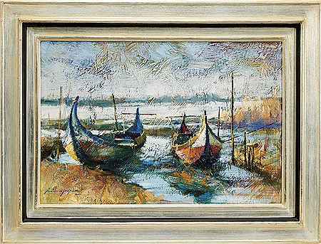 Paisagem com barcos