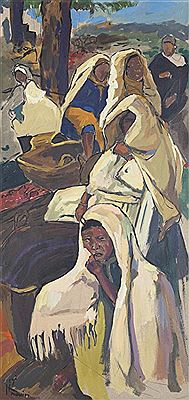 LE SOUK by Mohamed Nouiri - Auction record, sale price, and art valuation. Compare with similar artists and explore comparable artworks.