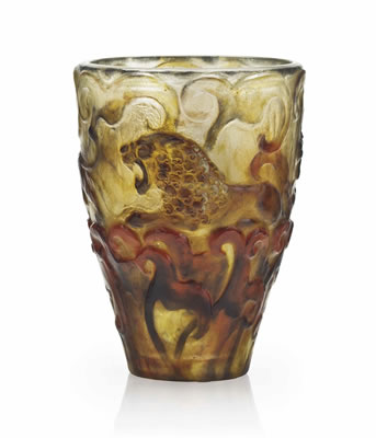A 'LIONS' VASE, CIRCA 1926