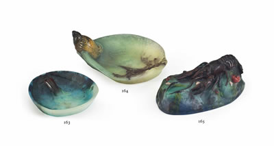 A 'RED SPECKLED CRAYFISH' PAPERWEIGHT