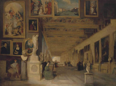 Sample artwork by John Scarlett (Davies) Davis (1804 - 1845), known for portrait, landscape, church and art gallery interior paintings - View similar artists and auction records