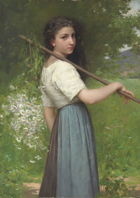 Gathering Daisies by Jules Cyrille Cave - Auction record, sale price, and art valuation. Compare with similar artists and explore comparable artworks.