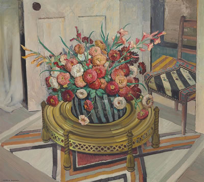 RUG PATTERN (STILL LIFE WITH ZINNIAS)