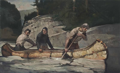 "AS THE CANOE SWEPT BY..." by Frank Schoonover - Auction record, sale price, and art valuation. Compare with similar artists and explore comparable artworks.
