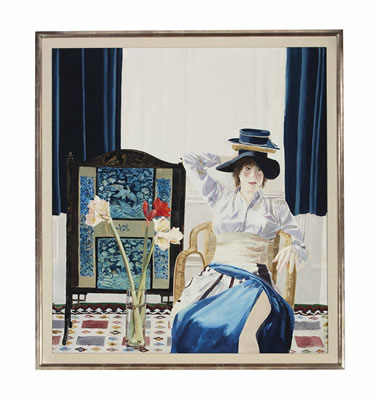 HAT TRICK WITH CHINESE SCREEN AND AMARYLLIS by David Remfry - Auction record, sale price, and art valuation. Compare with similar artists and explore comparable artworks.