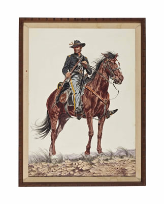 Sample artwork by Joe Grandee (1929 - 2021), known for cowboy genre, portrait, illustrator - View similar artists and auction records