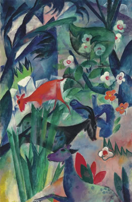 Bergziegen (Blumen und Tiere)
