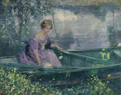Jeune Fille dans une Barque