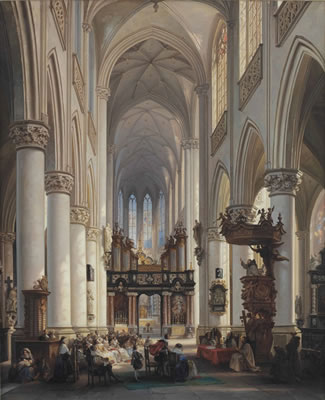 Interior of the Saint Jacobskerk in Antwerp