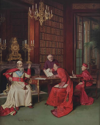 A Russian patriarch visiting cardinals