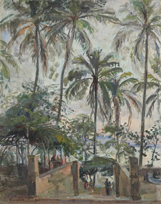 Palm trees near the waterside, Brasil