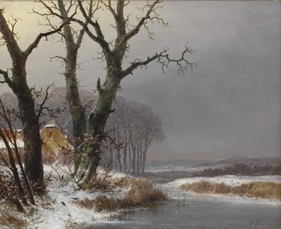 A serene winter landscape