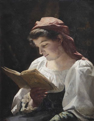 A girl reading