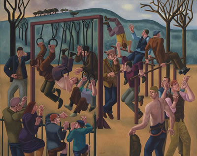 Primrose Hill, The Playground by William Roberts - Auction record, sale price, and art valuation. Compare with similar artists and explore comparable artworks.