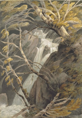 View of Stock Ghyll Force waterfall, Ambleside, Lake District by Francis Towne - Auction record, sale price, and art valuation. Compare with similar artists and explore comparable artworks.