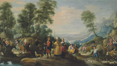 Sample artwork by David Teniers I (1582 - 1649), known for landscape and religious theme painting - View similar artists and auction records