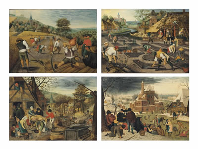 Set of Four: The Four Seasons: Spring; Summer; Autumn; and Winter
