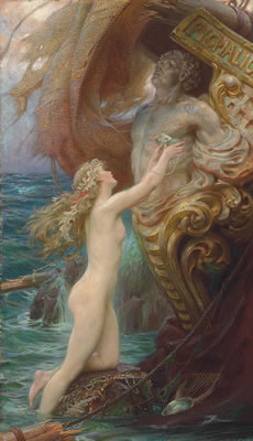 A Deep Sea Idyll by Herbert James Draper - Auction record, sale price, and art valuation. Compare with similar artists and explore comparable artworks.