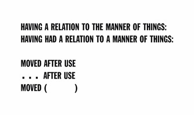 HAVING A RELATION TO THE MANNER OF THINGS: HAVING HAD A RELATION TO THE MANNER OF THINGS: