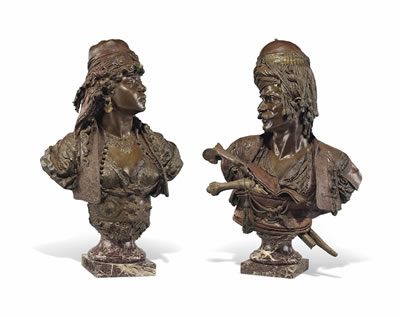 Janissaire du sultan Mahmoud II (Janissary of Sultan Mahmoud II) and Jeune fille du Caire (Young girl of Cairo) (2)
