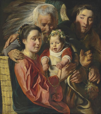 The Holy Family with an angel