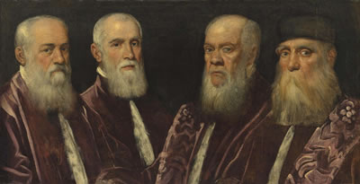 A group portrait of four Venetian senators, bust-length