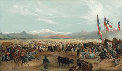The arrival of President Prieto at La Pampilla