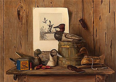 Sample artwork by David Noll (Born 1951), known for waterfowl and landscape paintings, conservation stamp design - View similar artists and auction records