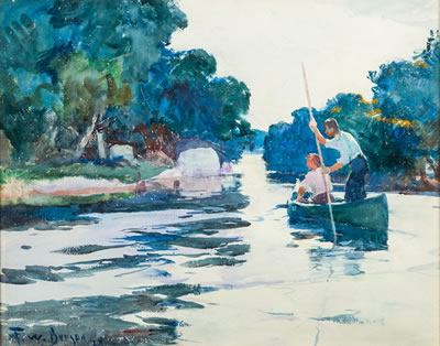 Poling the Canoe, 1929