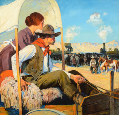The Golden Spike by Frank B Hoffman - Auction record, sale price, and art valuation. Compare with similar artists and explore comparable artworks.