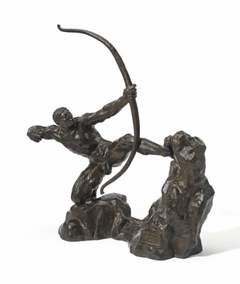 Héraklès archer, huitième étude dite "modèle intermédiaire définitif" by Emile-Antoine Bourdelle - Auction record, sale price, and art valuation. Compare with similar artists and explore comparable artworks.