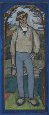 Sample artwork by Charles Filiger (1863 - 1928), known for simplification of form painting, semi-abstract - View similar artists and auction records