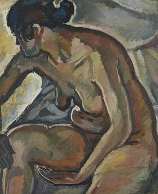 Femme nue assise