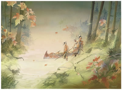 Illustration originale, Automne sur le Saint-Laurent, 2016. by Patrick Prugne - Auction record, sale price, and art valuation. Compare with similar artists and explore comparable artworks.