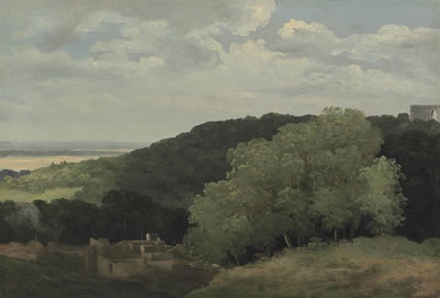Vue de la campagne romaine près de Subiaco