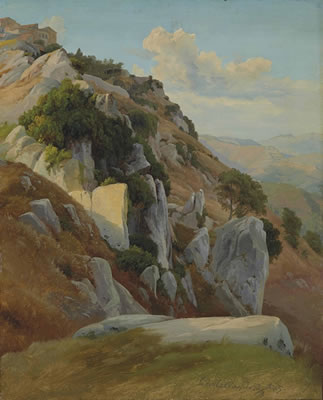 Paysage rocheux à Civitella del Tronto