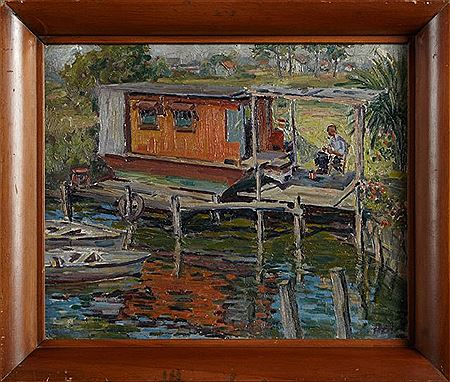Man on a Houseboat