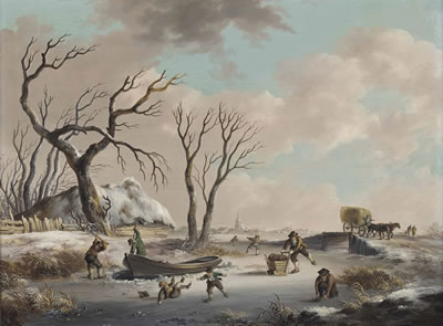 Winter landscape with skaters by Fredericus Theodorus (FT) Renard - Auction record, sale price, and art valuation. Compare with similar artists and explore comparable artworks.