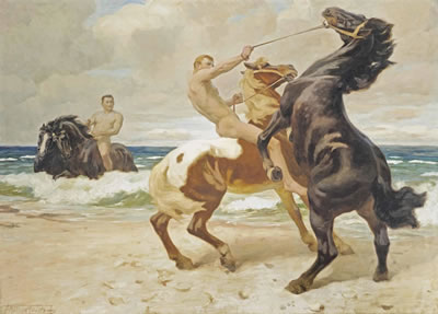 The rearing horse