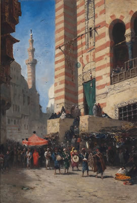 A procession in Cairo by Narcisse Berchere - Auction record, sale price, and art valuation. Compare with similar artists and explore comparable artworks.