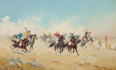 A cavalry charge